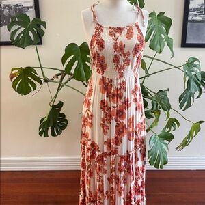 Free People Small Floral Smocked Maxi Dress